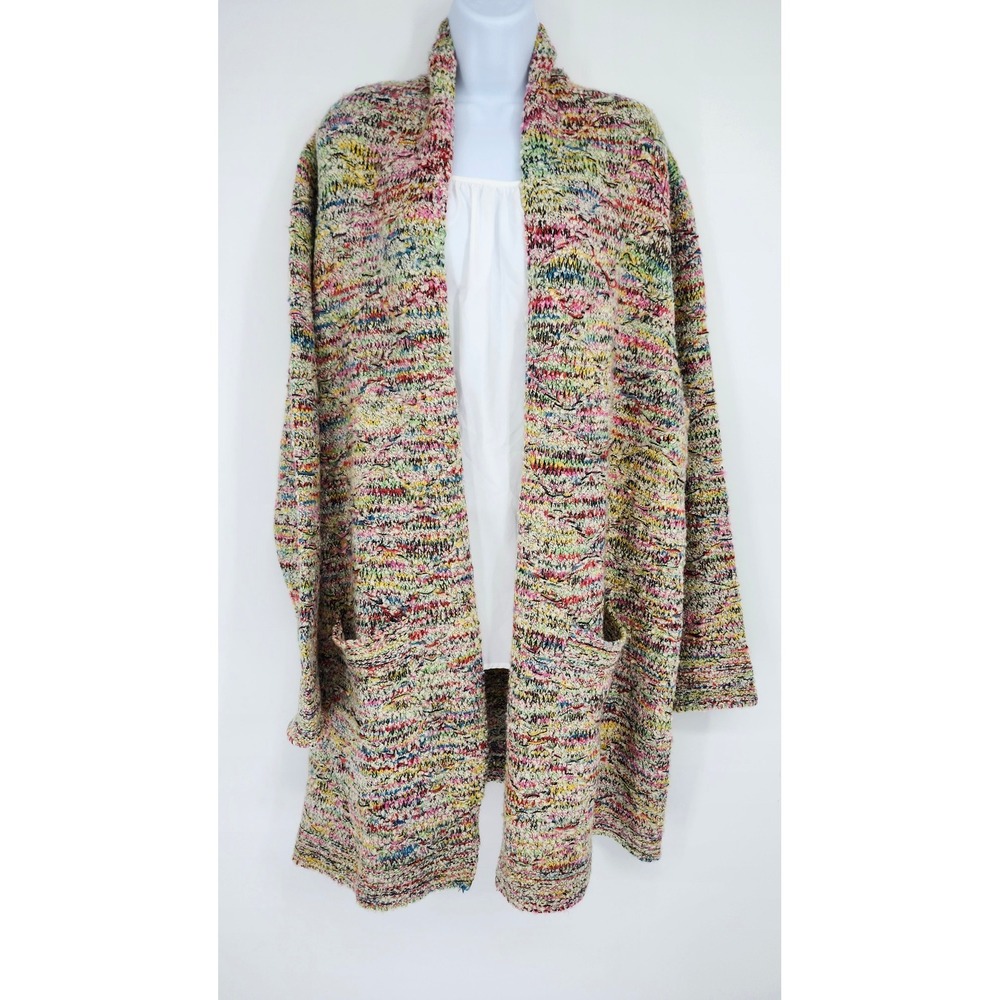NorthStyle Womens Colorful Eclectic Boho Duster Cardigan Size XL Longline Whimsy